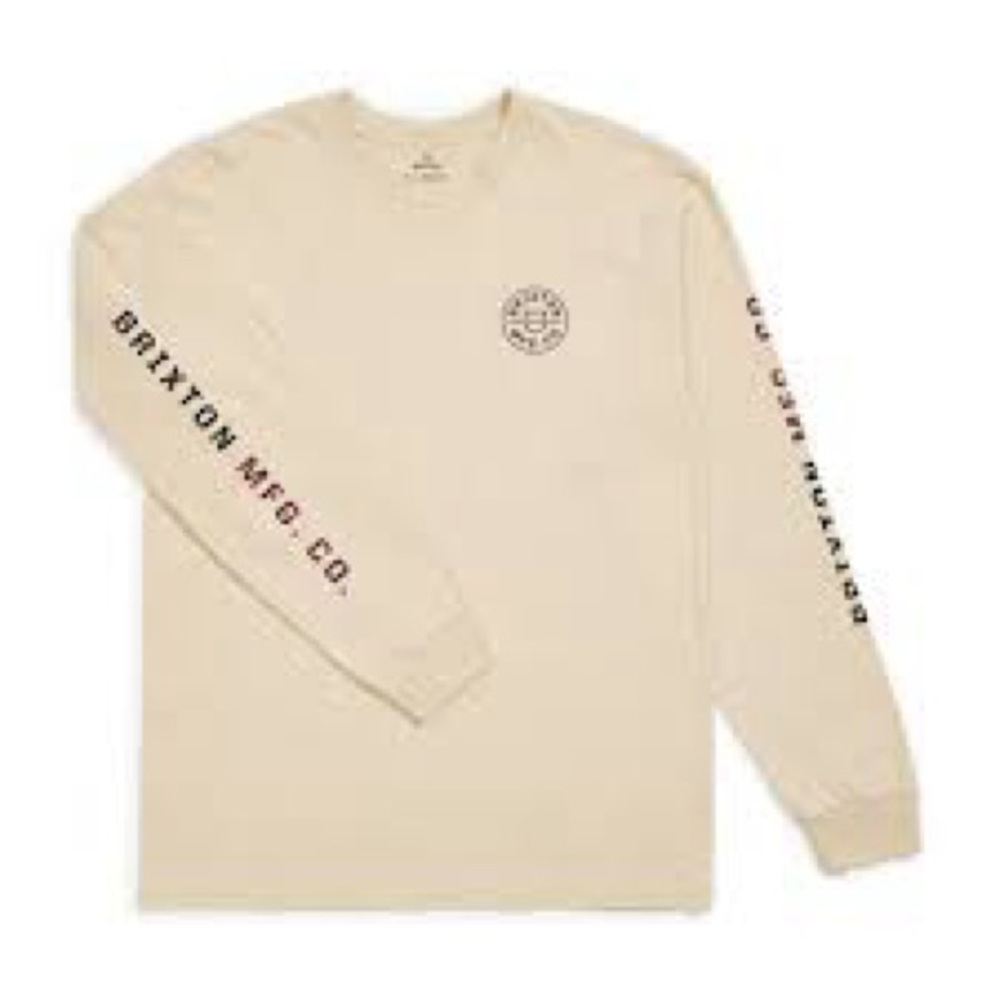 Brixton Cream Long Sleeve Tee small